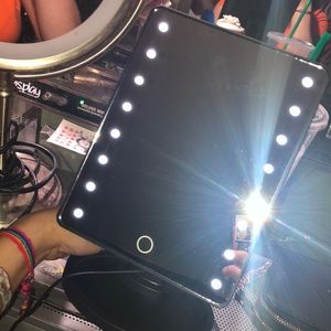 black vanity mirror